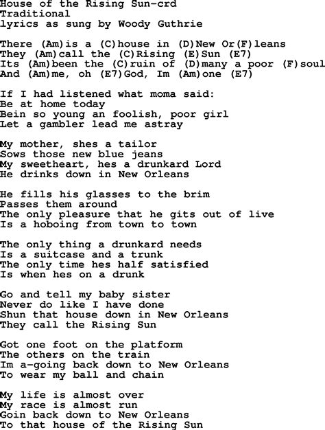 there is a house in new orleans songtext|The Animals – The House of the Rising Sun Lyrics .